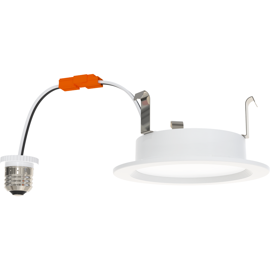 RAB WFRETRO34-4B WFRETRO34 4" Wafer Retrofit Downlight - 800 Lumens - 8W - 120V - 5CCT Selectable - Baffle Trim - White