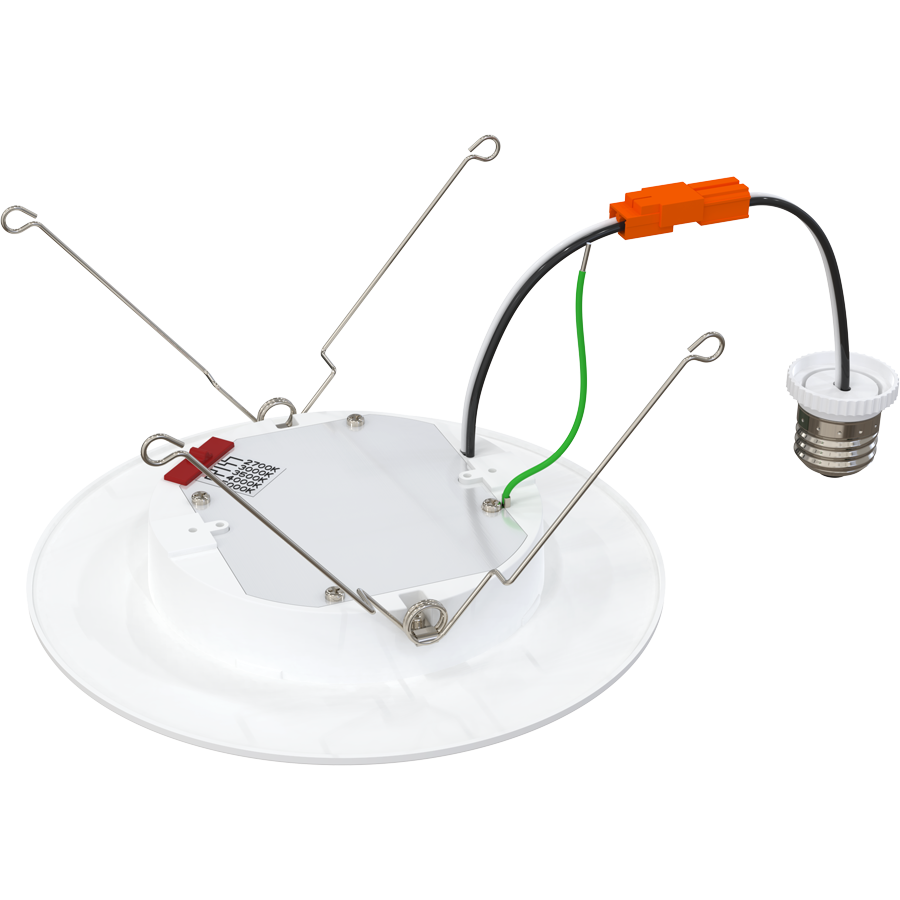 RAB WFRETRO34-6 WFRETRO34 6" Wafer Retrofit Downlight - 1100 Lumens - 11W - 120V - 5CCT Selectable - Smooth Trim - White