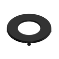 RAB WFRL-TRIM-3R-BS WFRL 3 Inch Wafer Trim – Smooth – Black