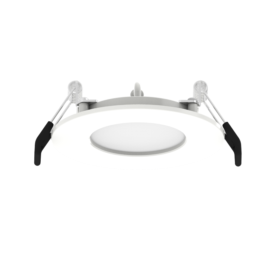 RAB WFRL3R69CCT120WS WFRL 3 Inch Edge-Lit Wafer Downlight – 6W – 5-CCT Selectable – White Smooth Trim – CRI90 – 120V – Triac Dimmable – 500 Lumens