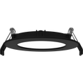 RAB WFRL4R99FA120BS WFRL 4 Inch Edge-Lit Wafer Downlight – 9W – 5-CCT Selectable – Black Smooth Trim – CRI90 – 120V – Triac Dimmable – 800 Lumens