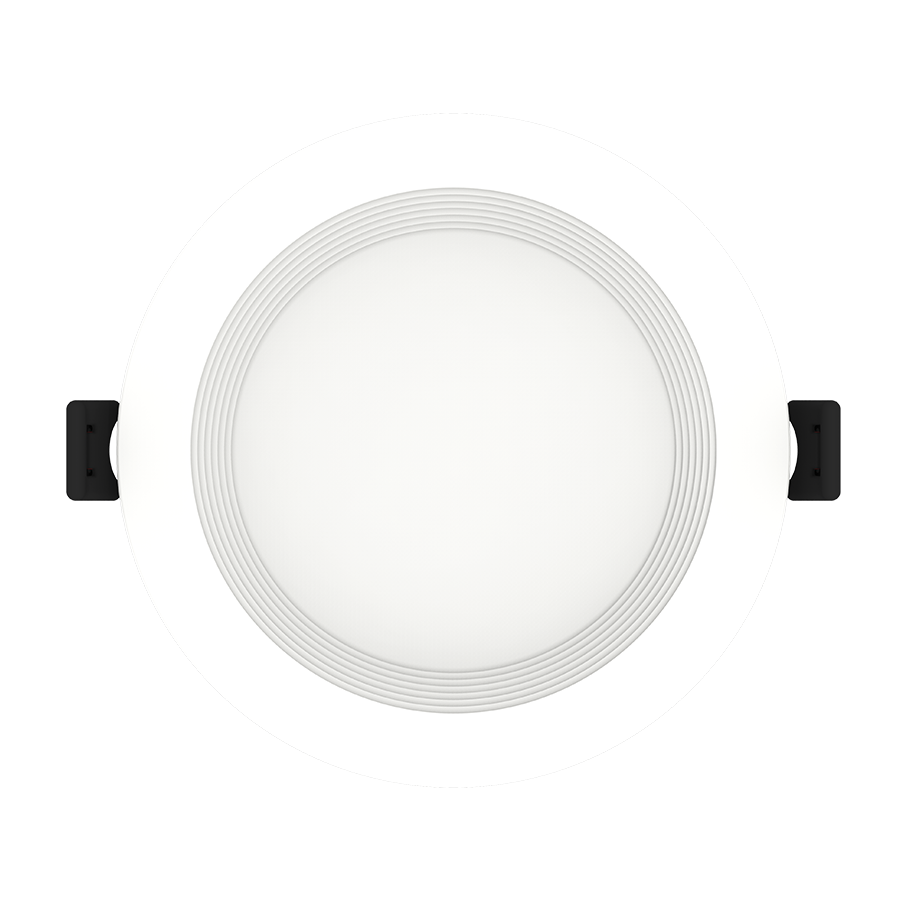 RAB WFRL4R99FA120WB WFRL 4 Inch Edge-Lit Wafer Downlight – 9W – 5-CCT Selectable – White Baffle Trim – CRI90 – 120V – 750 Lumens