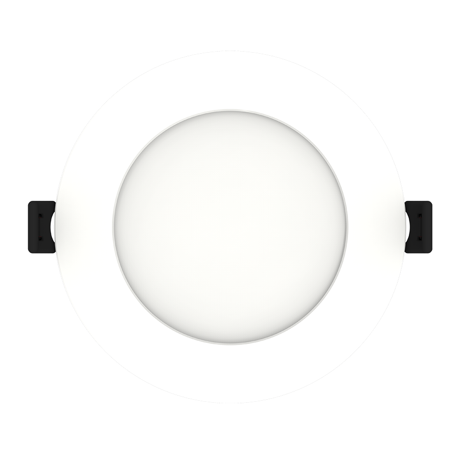 RAB WFRL4R99FA120WS WFRL 4 Inch Edge-Lit Wafer Downlight – 9W – 5-CCT Selectable – White Smooth Trim – CRI90 – 120V – 750 Lumens