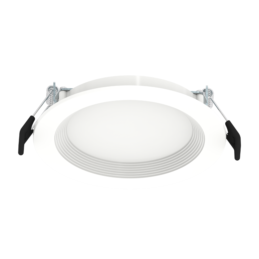 RAB WFRL4R10.59FA120WB WFRL 4 Inch Edge-Lit Wafer Downlight – 10.5W – 5-CCT Selectable – White Baffle Trim – CRI90 – 120V – Triac Dimmable – 1000 Lumens