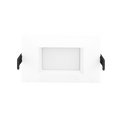 RAB WFRL4S99FA120WS WFRL 4 Inch Square Edge-Lit Wafer Downlight – 9W – 5-CCT Selectable – White Smooth Trim – CRI90 – 120V – Triac Dimmable – 750 Lumens