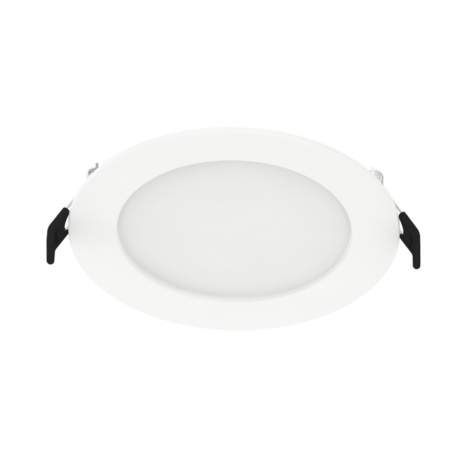 RAB WFRL5R129CCT120WS WFRL 5 Inch Edge-Lit Wafer Downlight – 12W – 5-CCT Selectable – White Smooth Trim – CRI90 – 120V – Triac Dimmable – 1100 Lumens