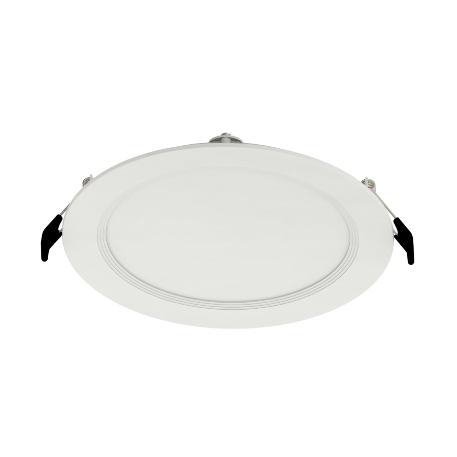 RAB WFRL6R139FA120WBS WFRL 6 Inch Shallow Edge-Lit Wafer Downlight – 13W – 5-CCT Selectable – White Baffle Trim – CRI90 – 120V – 1100 Lumens