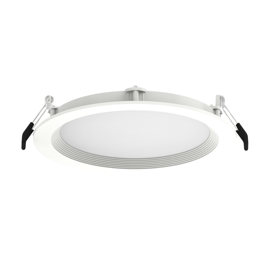 RAB WFRL6R139FADWB WFRL 6 Inch Edge-Lit Wafer Downlight – 13W – 5-CCT Selectable – White Baffle Trim – CRI90 – 120-277V – 0-10V + Triac Dimmable – 1300 Lumens