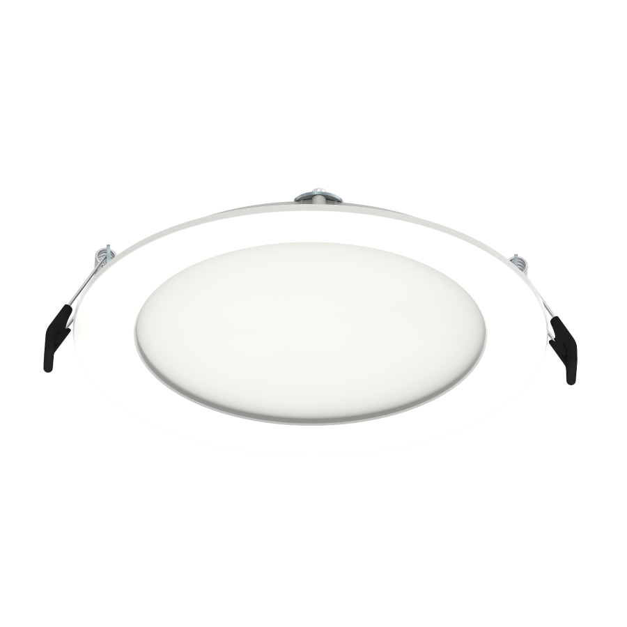 RAB WFRL6R149FA120WS WFRL 6 Inch High Output Edge-Lit Wafer Downlight – 14W – 5-CCT Selectable – White Smooth Trim – CRI90 – 120V – Triac Dimmable – 1300 Lumens