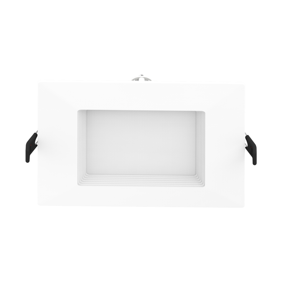 RAB WFRL6S139FA120WB WFRL 6 Inch Square Edge-Lit Wafer Downlight – 13W – 5-CCT Selectable – White Baffle Trim – CRI90 – 120V – Triac Dimmable – 1100 Lumens