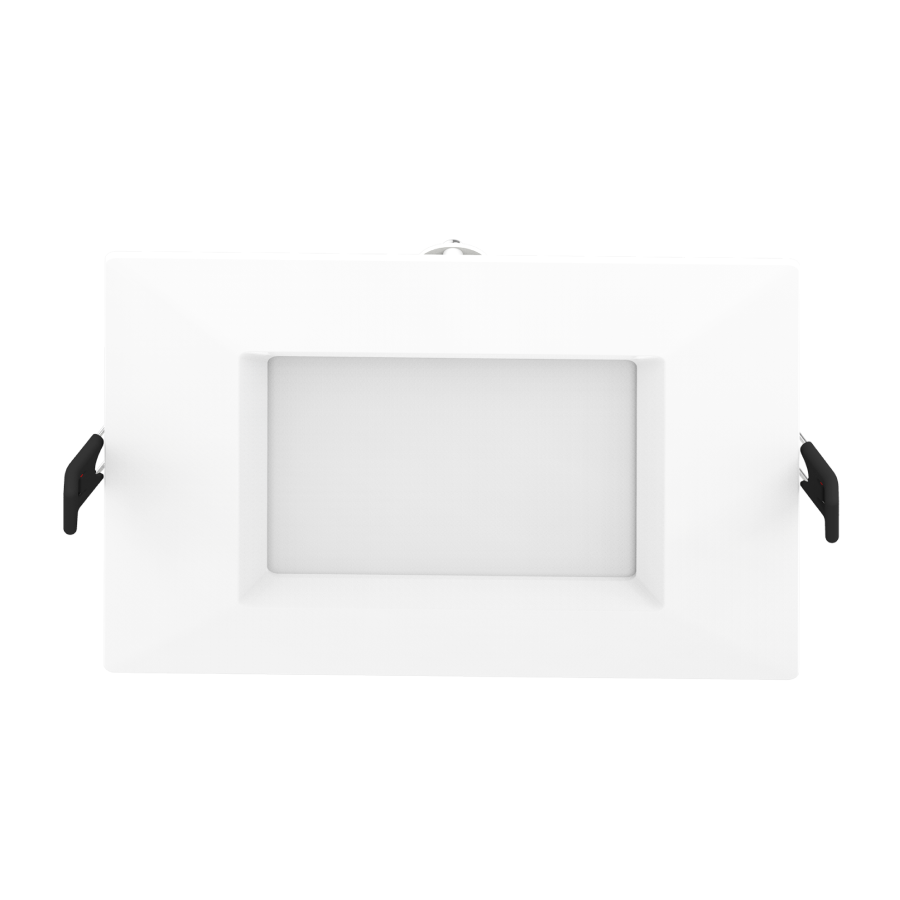 RAB WFRL6S139FA120WS WFRL 6 Inch Square Edge-Lit Wafer Downlight – 13W – 5-CCT Selectable – White Smooth Trim – CRI90 – 120V – Triac Dimmable – 1100 Lumens