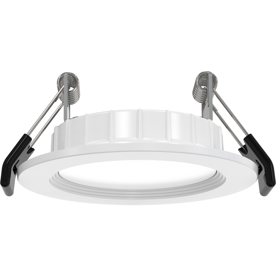 RAB WFRX-2B WFRX 2in Edge-Lit Wafer Recessed Light – Selectable 6W–10W – 520–900 Lumens – 2700K–5000K – 120V – Round – Baffle Trim – 90+ CRI