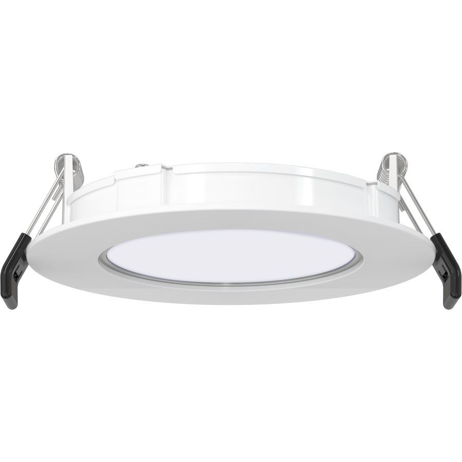 RAB WFRX-4R/NL WFRX 4 Inch Dim-to-Warm Edge-Lit Wafer Downlight with Night Light – Selectable 6W/8W/10W – Selectable 2700K/3000K/3500K/4000K/5000K – 120V – 500-850 Lumens Main Light + 20 Lumen Night Light