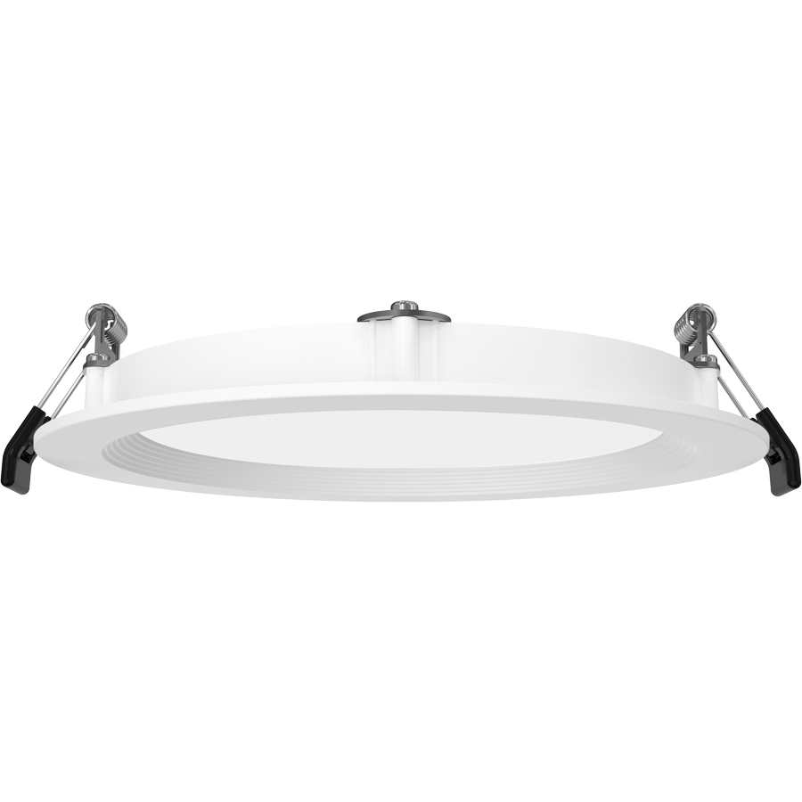 RAB WFRX-6BD WFRX 6in Edge-Lit Wafer Recessed Light – Selectable 11W–15W – 1000–1500 Lumens – 2700K–5000K – 120–277V – Round – Baffle Trim – 90+ CRI