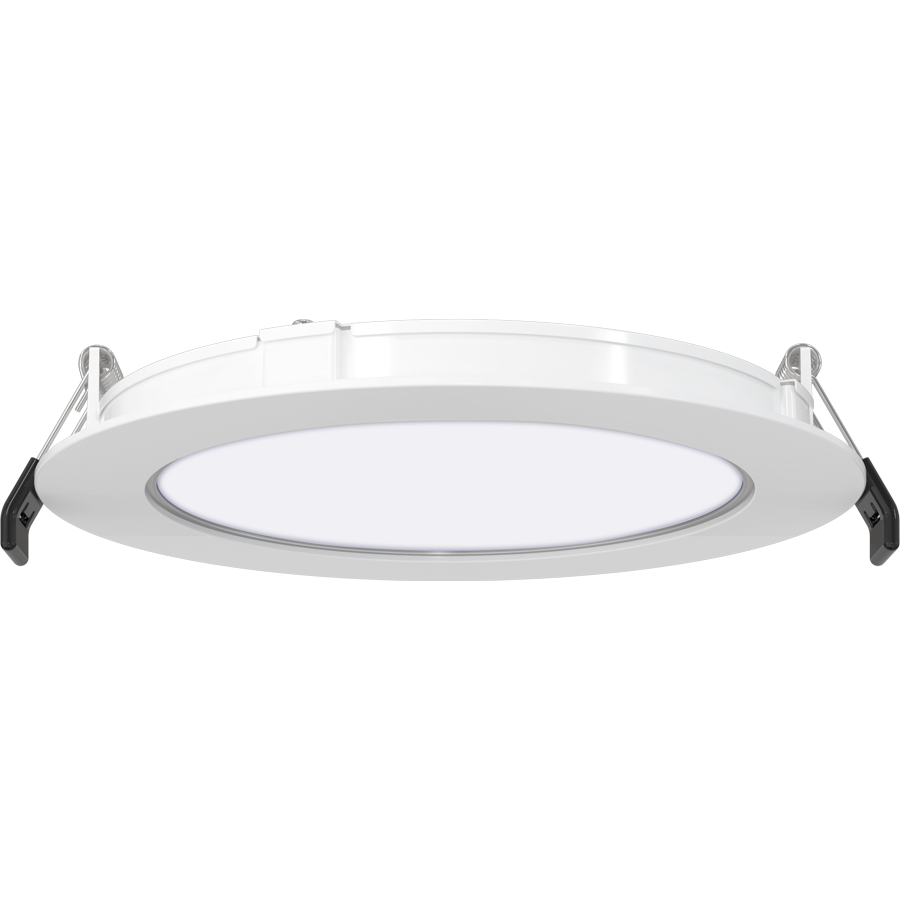 RAB WFRX-6R/NL WFRX 6 Inch Dim-to-Warm Edge-Lit Wafer Downlight with Night Light – Selectable 9W/11W/13W – Selectable 2700K/3000K/3500K/4000K/5000K – White Smooth Trim – 120V – 850-1200 Lumens Main Light + 20 Lumen Night Light