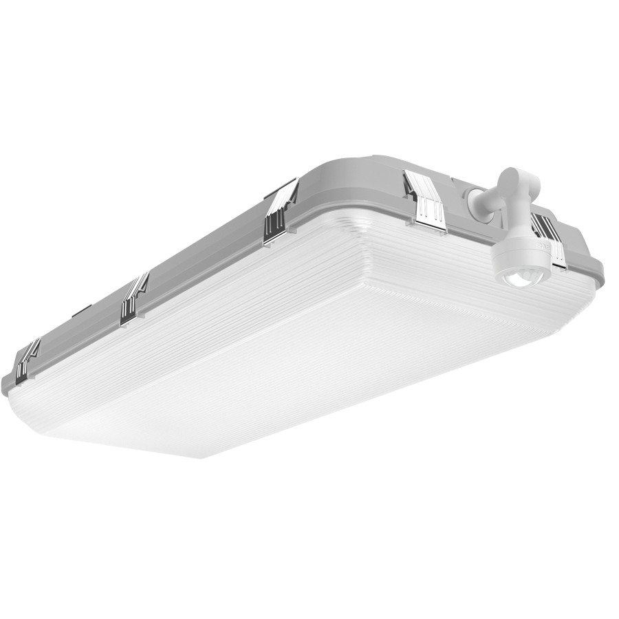 RAB WHALE2H/PIR WHALE2H LED Washdown High Bay with PIR Sensor - 10310-19460 Lumens - 70W–135W Selectable Wattage - 120-277V