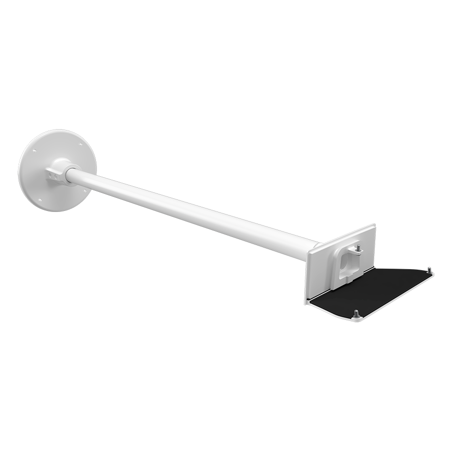 RAB ARM24MW 24in Straight Arm Mount – White Finish – For PWLED Field-Adjustable Wall Pack Fixtures