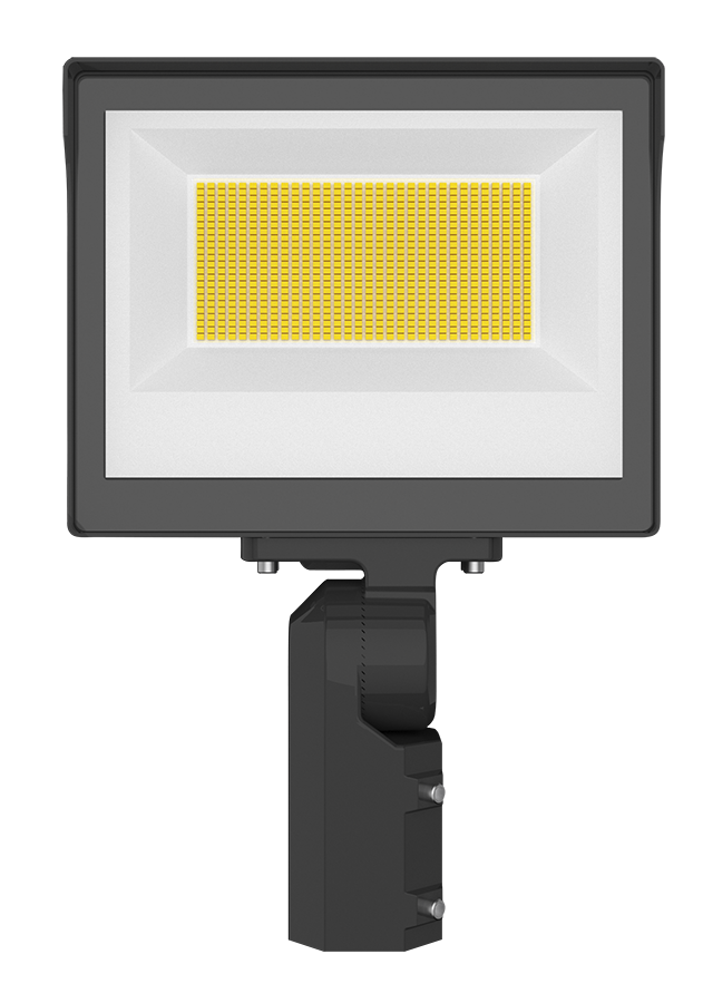 RAB X17XFU140SF X17 Field-Adjustable LED Flood Light – 70W/100W/140W Selectable – 3000K/4000K/5000K Selectable – 11345-21118 Lumens – 120-277V – Integrated Photocell – Slipfitter Mount – Bronze Finish