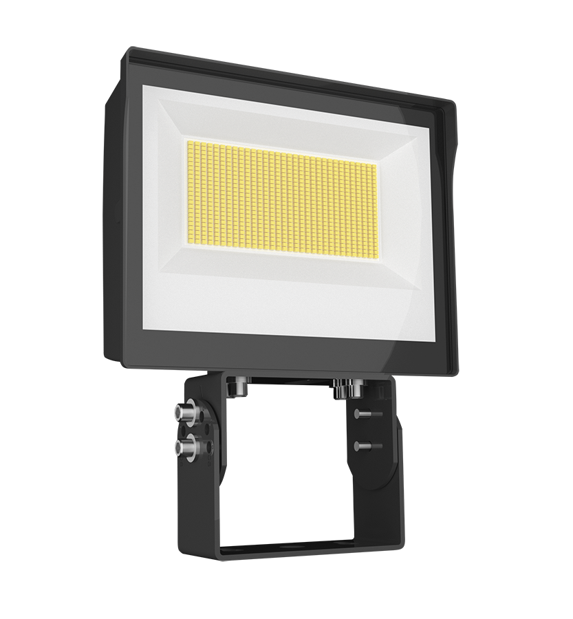 RAB X17XFU140T X17 Field-Adjustable LED Flood Light – 70W/100W/140W Selectable – 3000K/4000K/5000K Selectable – 11345-21118 Lumens – 120-277V – Integrated Photocell – Trunnion Mount – Bronze Finish