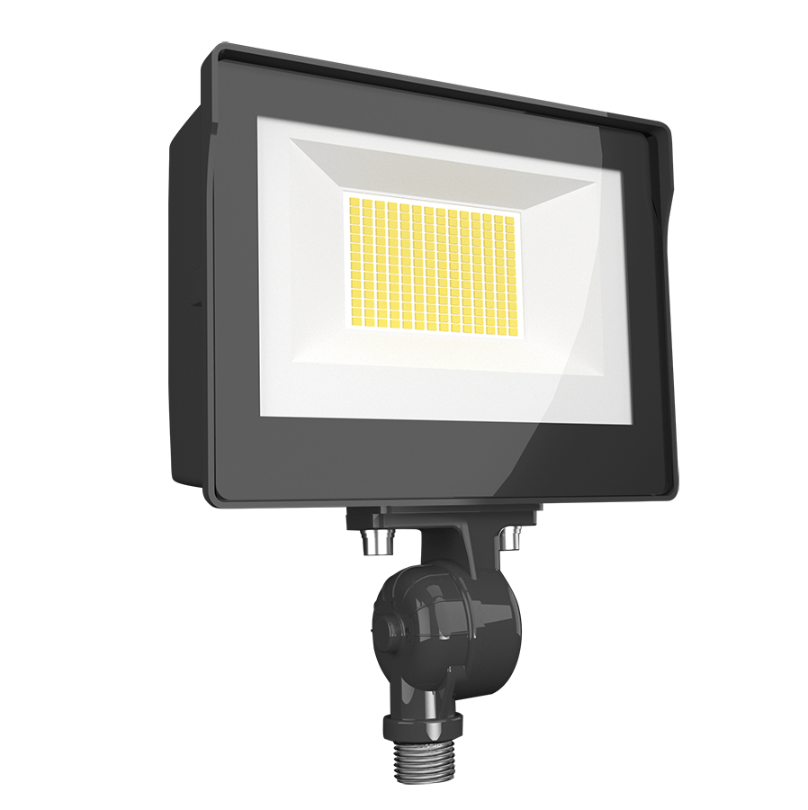 RAB X17XFU35 X17 Field-Adjustable LED Flood Light – 15W/25W/35W Selectable – 3000K/4000K/5000K Selectable – 2305-5031 Lumens – 120-277V – Knuckle Mount – Bronze Finish