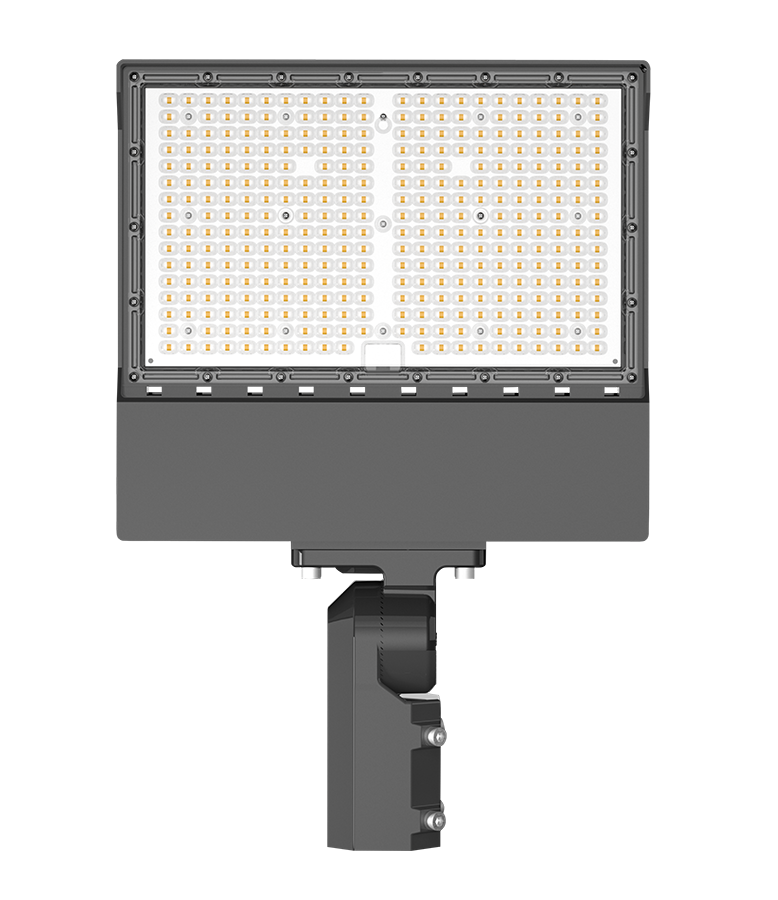 RAB X17XFU205SF/480/PCT X17 Field-Adjustable LED Flood Light – 100W/150W/205W Selectable – 3000K/4000K/5000K Selectable – 16530-31164 Lumens – 480V – Twistlock Photocontrol – Slipfitter Mount – Bronze Finish