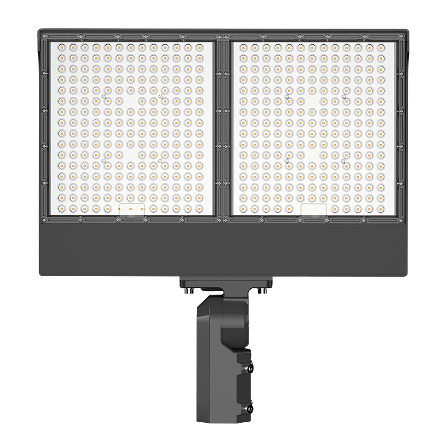 RAB X17XFU330SF/480/PCT X17 Field-Adjustable LED Flood Light – 175W/250W/330W Selectable – 3000K/4000K/5000K Selectable – 28950-49131 Lumens – 480V – Twistlock Photocontrol – Slipfitter Mount – Bronze Finish