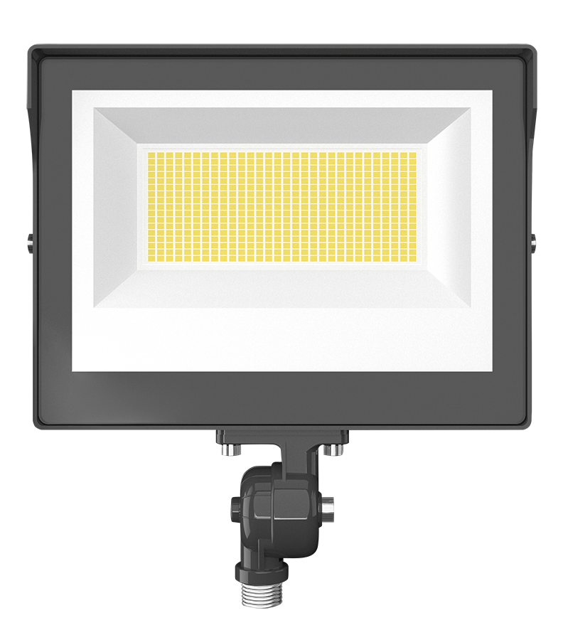 RAB X17XFU60 X17 Field-Adjustable LED Flood Light – 30W/50W/60W Selectable – 3000K/4000K/5000K Selectable – 4793-9142 Lumens – 120-277V – Integrated Photocell – Knuckle Mount – Bronze Finish