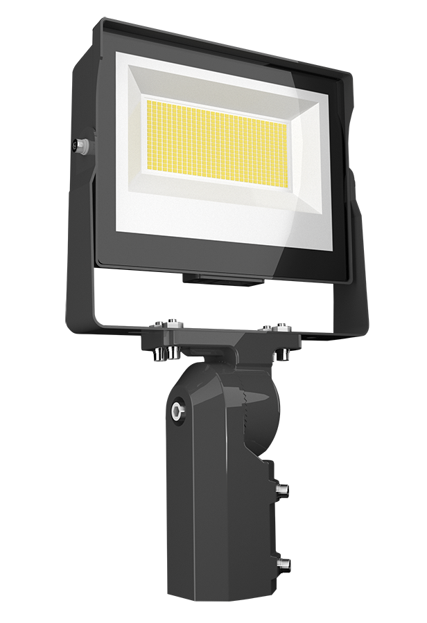 RAB X17XFU60SF X17 Field-Adjustable LED Flood Light – 30W/50W/60W Selectable – 3000K/4000K/5000K Selectable – 4793-9142 Lumens – 120-277V – Integrated Photocell – Slipfitter Mount – Bronze Finish