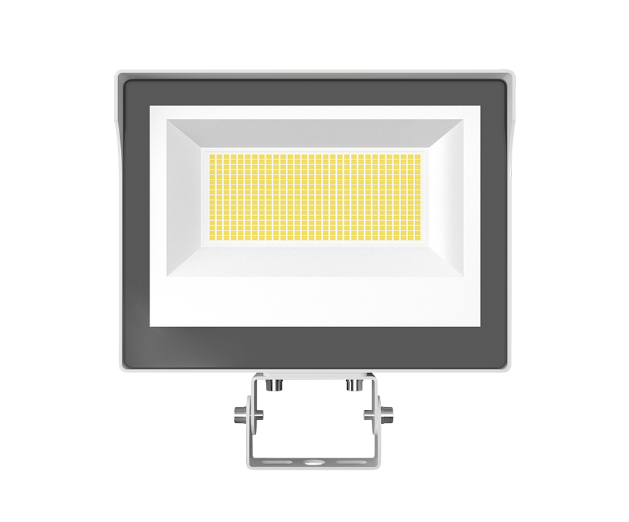 RAB X17XFU60TW X17 Field-Adjustable LED Flood Light – 30W/50W/60W Selectable – 3000K/4000K/5000K Selectable – 4793-9142 Lumens – 120-277V – Integrated Photocell – Trunnion Mount – White Finish