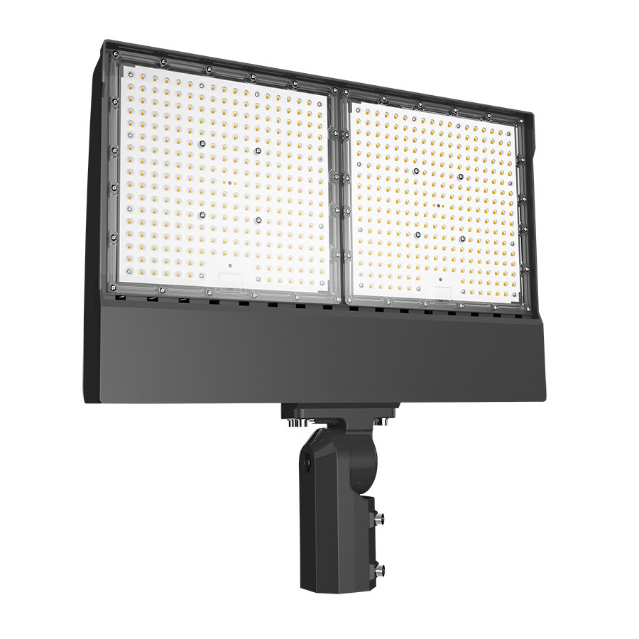 RAB X17PA450NSF/PCT X17 Field-Adjustable LED Flood Light – 250W/350W/450W Selectable – 4000K – 41506-66130 Lumens – 120-277V – Twistlock Photocontrol – Slipfitter Mount – Bronze Finish