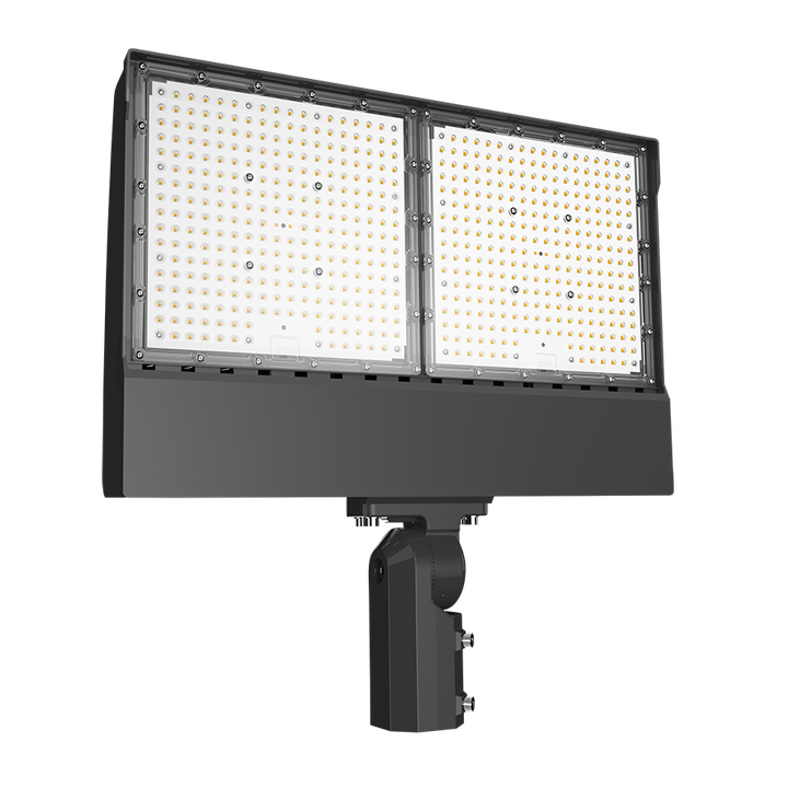 RAB X17PA450NSF/480/PCT Field-Adjustable LED Flood Light – 250W/350W/450W Selectable – 4000K – 41506-66130 Lumens – 480V – Twistlock Photocontrol – Slipfitter Mount – Bronze Finish