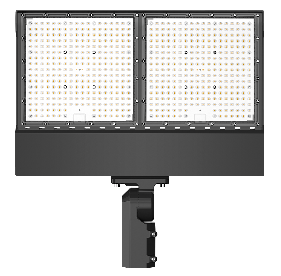 RAB X17PA450NSF/PCT X17 Field-Adjustable LED Flood Light – 250W/350W/450W Selectable – 4000K – 41506-66130 Lumens – 120-277V – Twistlock Photocontrol – Slipfitter Mount – Bronze Finish