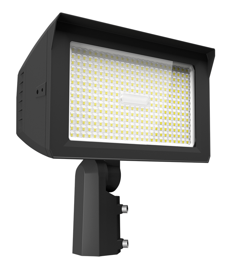 RAB X22-150 X22 5-Way Selectable LED Flood Light – 75W/100W/125W/150W Selectable – 3000K/4000K/5000K Selectable – 10584-22797 Lumens – 120-277V – 7H x 6V Distribution – Slipfitter and Trunnion Mount – Bronze Finish