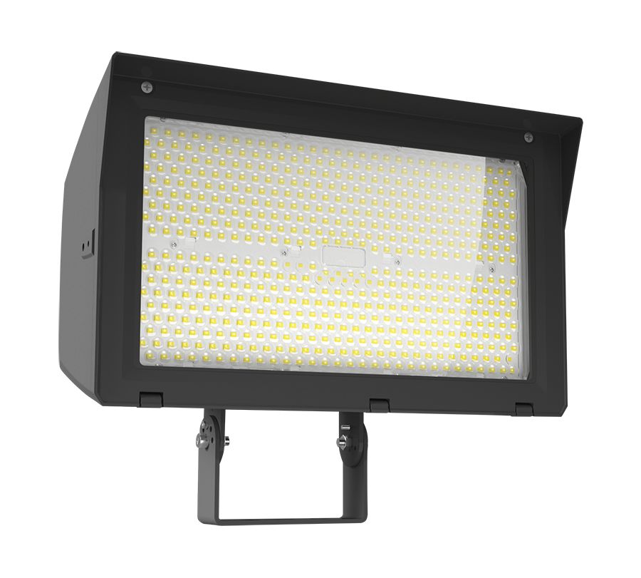 RAB X22-250/480 X22 5-Way Selectable LED Flood Light – 160W/190W/220W/250W Selectable – 3000K/4000K/5000K Selectable – 23859-36299 Lumens – 480V – 7H x 6V Distribution – Slipfitter and Trunnion Mount – Bronze Finish