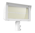 RAB X22-250W/480 X22 5-Way Selectable LED Flood Light – 160W/190W/220W/250W Selectable – 3000K/4000K/5000K Selectable – 23859-36299 Lumens – 480V – 7H x 6V Distribution – Slipfitter and Trunnion Mount – White Finish