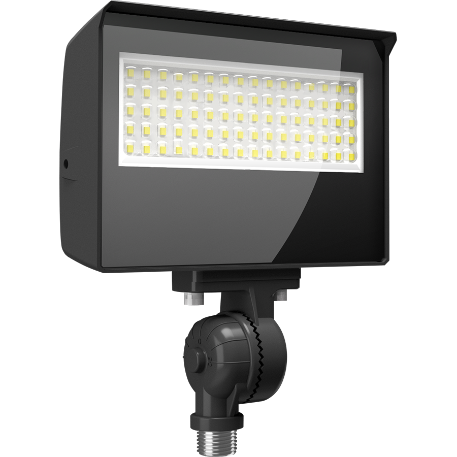 RAB X22-35 X22 5-Way Selectable LED Flood Light – 20W/25W/30W/35W Selectable – 3000K/4000K/5000K Selectable – 2832-5286 Lumens – 120-277V – 7H x 6V Distribution – Knuckle and Yoke Mount Included – Bronze Finish