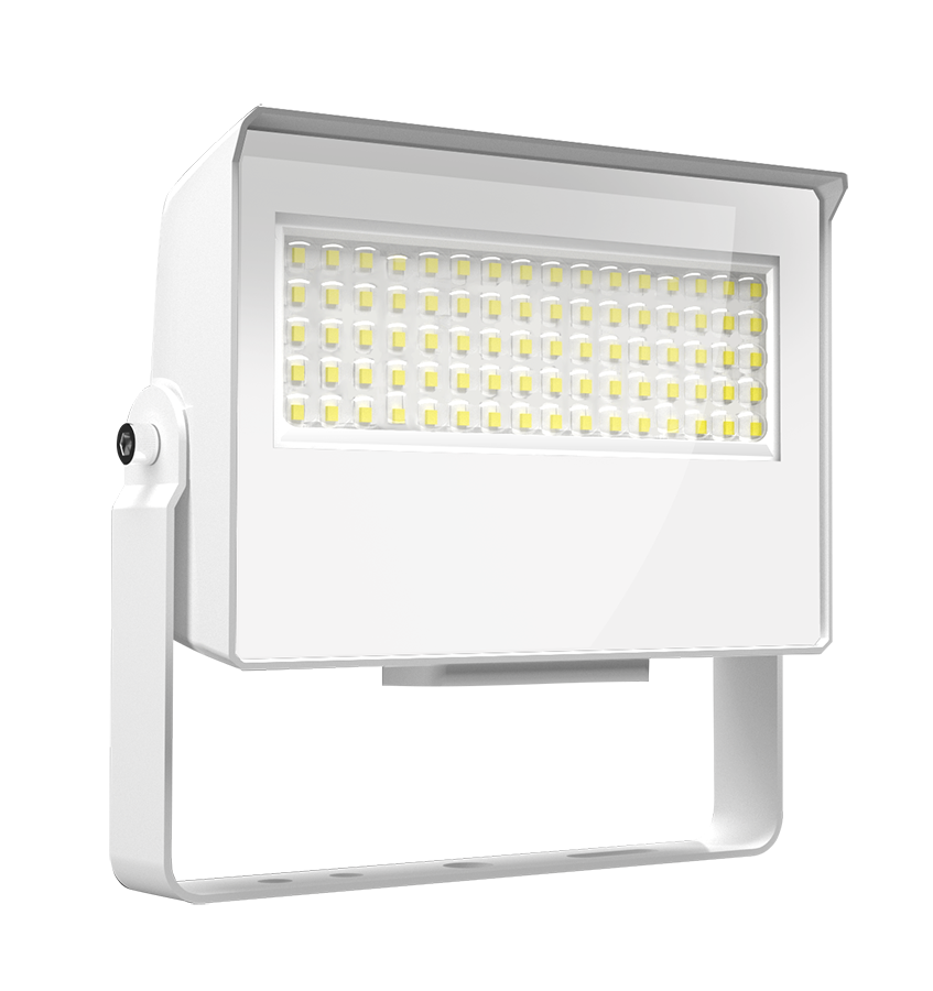 RAB X22-35W X22 5-Way Selectable LED Flood Light – 20W/25W/30W/35W Selectable – 3000K/4000K/5000K Selectable – 2832-5286 Lumens – 120-277V – 7H x 6V Distribution – Knuckle and Yoke Mount Included – White Finish
