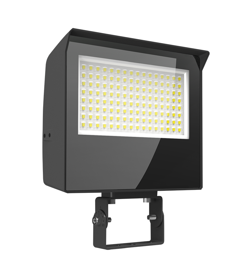 RAB X22-60 X22 5-Way Selectable LED Flood Light – 30W/40W/50W/60W Selectable – 3000K/4000K/5000K Selectable – 4405-9353 Lumens – 120-277V – 7H x 6V Distribution – Knuckle and Trunnion Mount Included – Bronze Finish