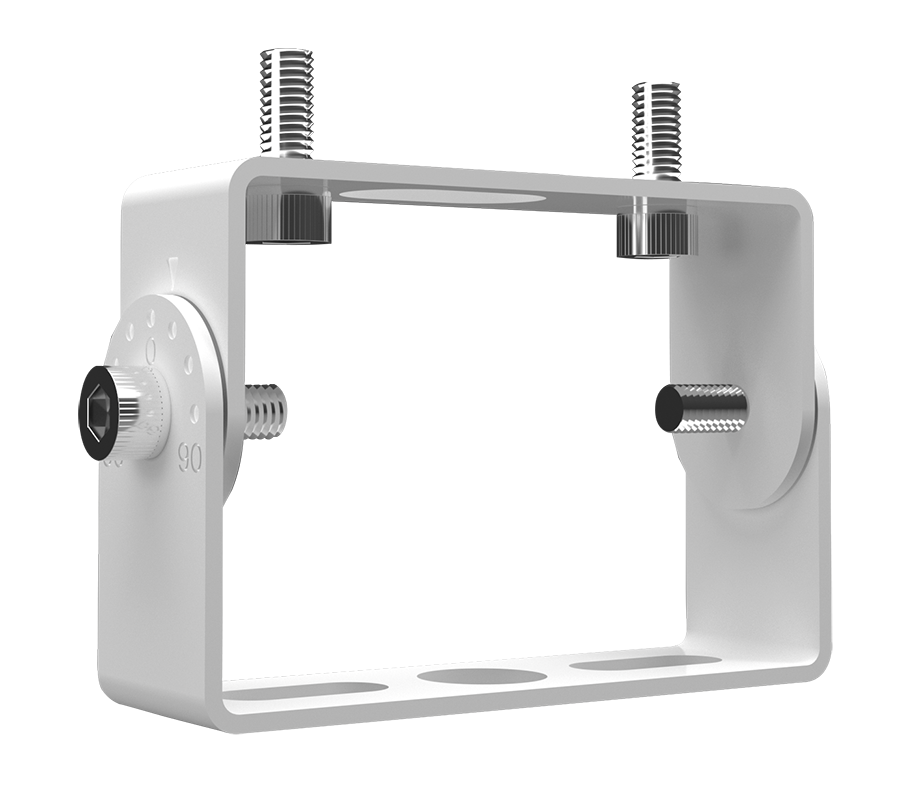 RAB X22-60W X22 5-Way Selectable LED Flood Light – 30W/40W/50W/60W Selectable – 3000K/4000K/5000K Selectable – 4405-9353 Lumens – 120-277V – 7H x 6V Distribution – Knuckle and Trunnion Mount Included – White Finish