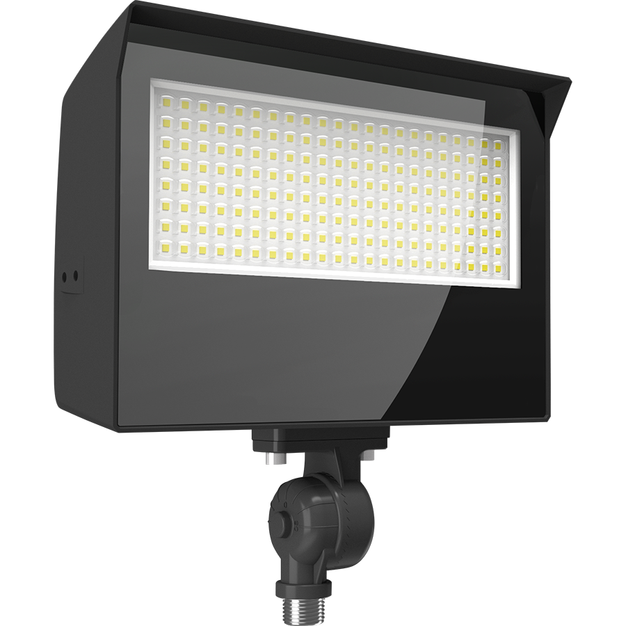 RAB X22-80 X22 5-Way Selectable LED Flood Light – 50W/60W/70W/80W Selectable – 3000K/4000K/5000K Selectable – 7193-12272 Lumens – 120-277V – 7H x 6V Distribution – Knuckle and Trunnion Mount Included – Bronze Finish