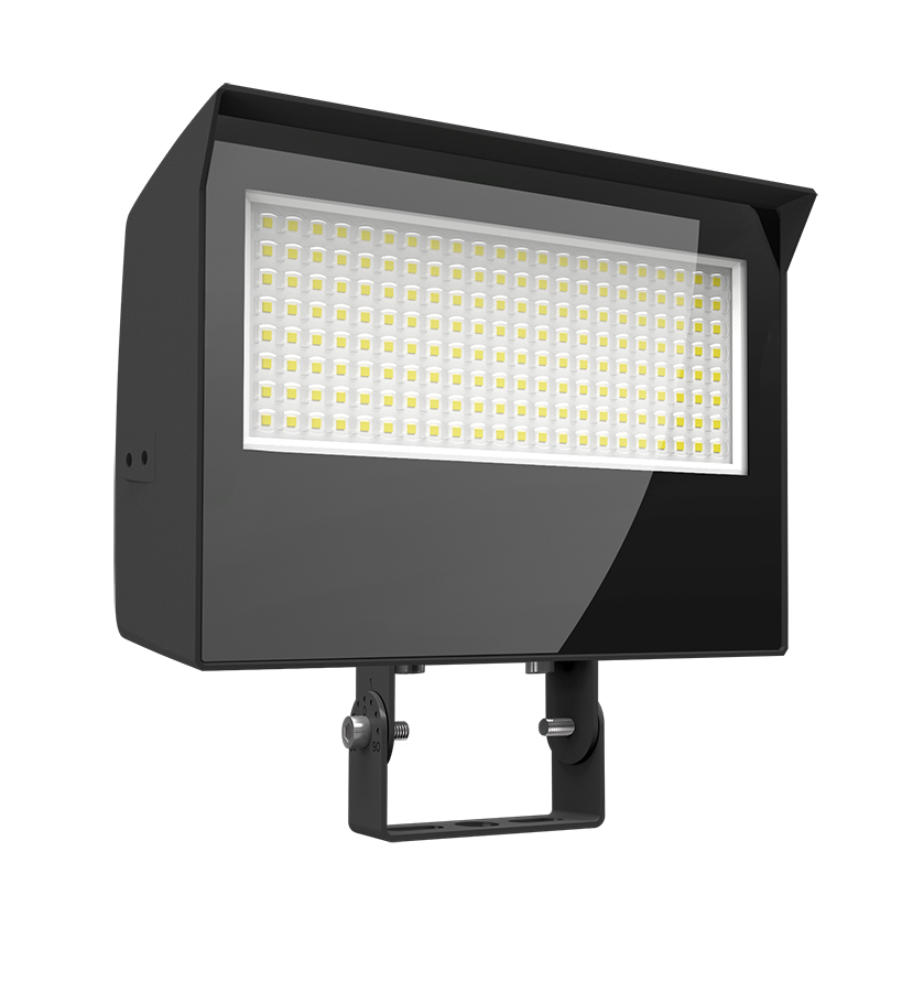 RAB X22-80 X22 5-Way Selectable LED Flood Light – 50W/60W/70W/80W Selectable – 3000K/4000K/5000K Selectable – 7193-12272 Lumens – 120-277V – 7H x 6V Distribution – Knuckle and Trunnion Mount Included – Bronze Finish