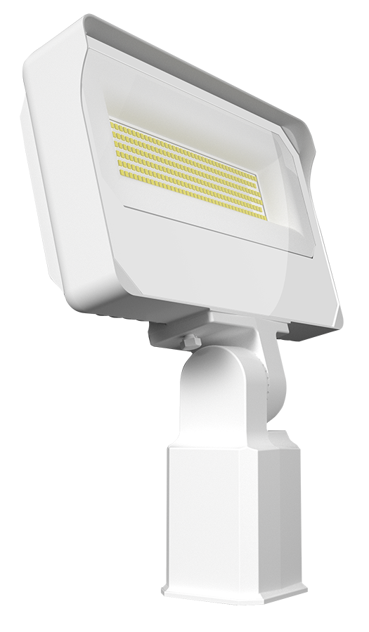 RAB X34LW X34L LED Flood Light – Selectable 70W/80W/90W – Selectable 3000K/4000K/5000K – 10313-14040 Lumens – 120-277V – Slipfitter Mount – White Finish