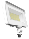 RAB X34MW X34M LED Flood Light – Selectable 45W/55W/65W – Selectable 3000K/4000K/5000K – 6346-9718 Lumens – 120-277V – Knuckle Mount – White Finish