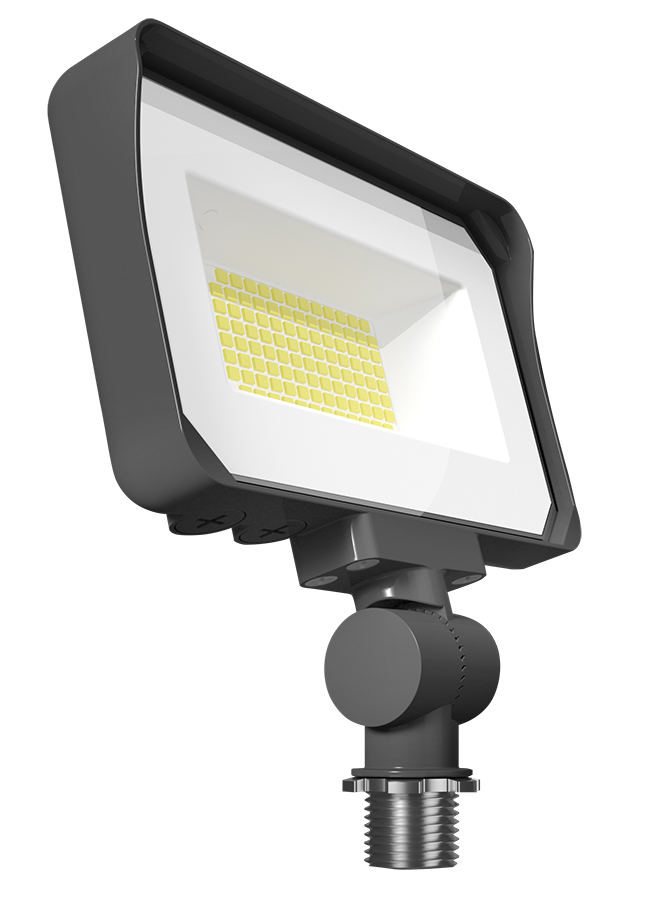 RAB X34S X34S LED Flood Light – Selectable 20W/25W/35W – Selectable 3000K/4000K/5000K – 2685-4677 Lumens – 120-277V – Knuckle Mount – Bronze Finish