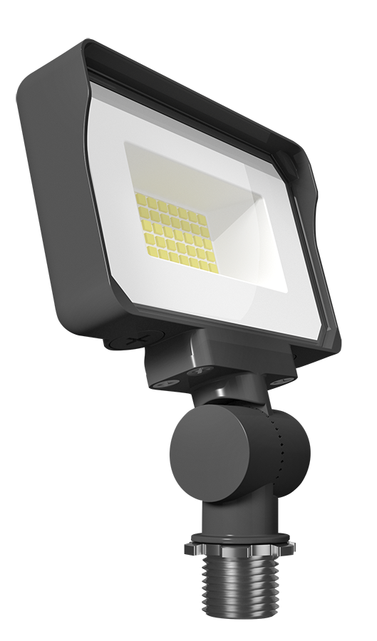 RAB X34XS X34XS LED Flood Light – Selectable 10W/13W/16W – Selectable 3000K/4000K/5000K – 1468-2353 Lumens – 120-277V – Knuckle Mount – Bronze Finish