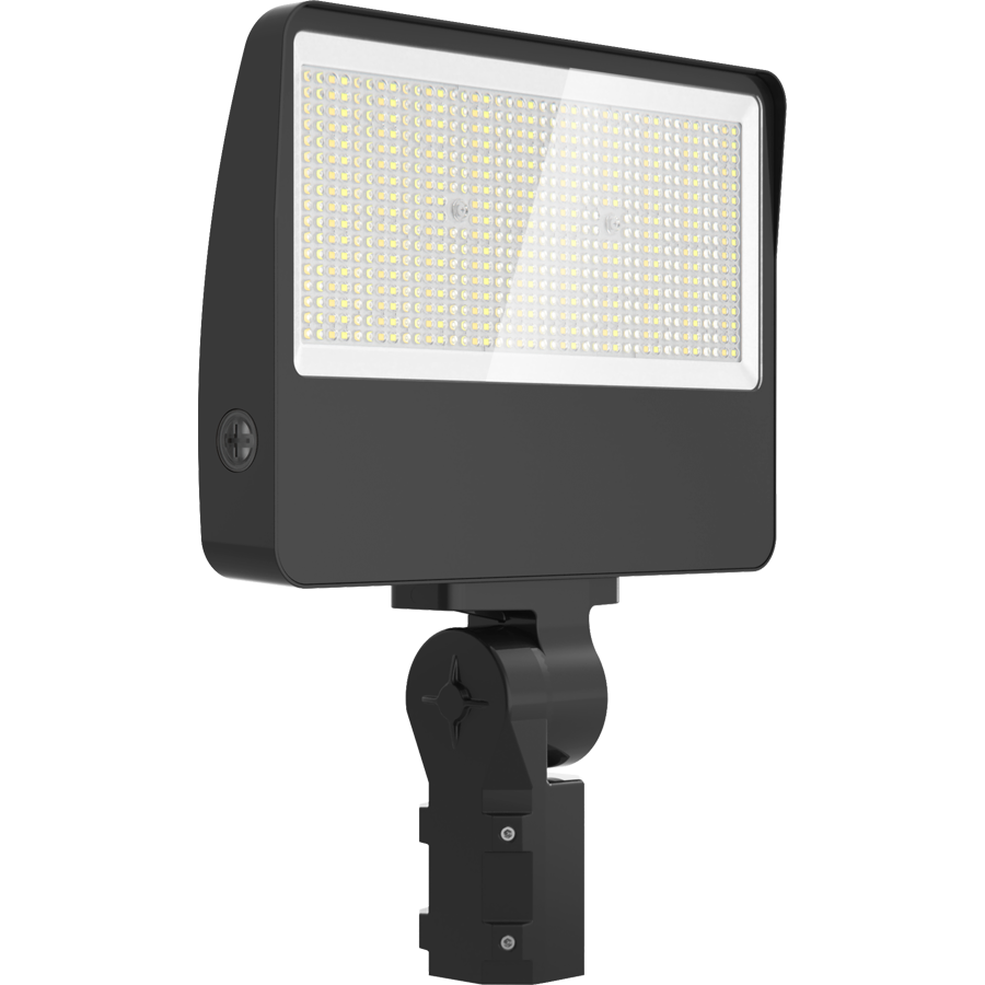 RAB XL22-150/480 XL22 LED Flood Light – Selectable 75W/100W/125W/150W – Selectable 3000K/4000K/5000K – 11190-23466 Lumens – 480V – Slipfitter and Trunnion Mount – Integrated Photocell – Bronze Finish