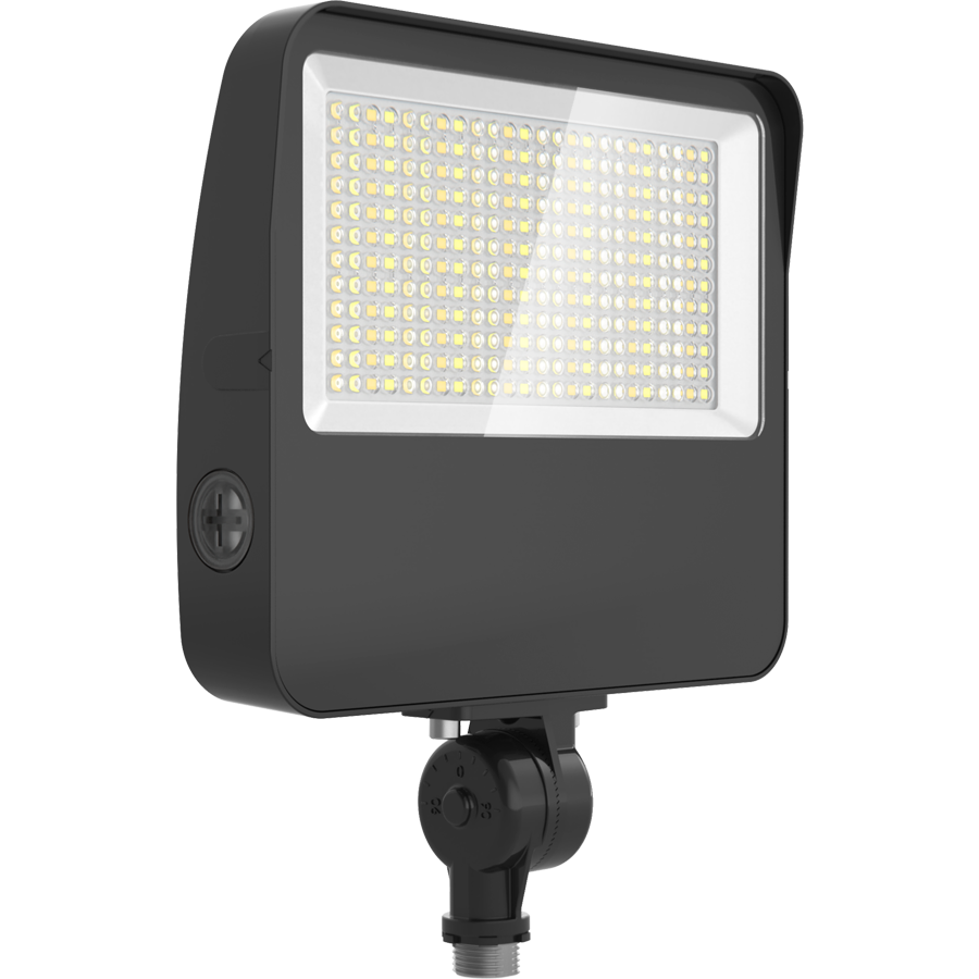 RAB XL22-60 XL22 LED Flood Light – Selectable 30W/40W/50W/60W – Selectable 3000K/4000K/5000K – 4500-9474 Lumens – 120-277V – Knuckle and Trunnion Mount – Integrated Photocell – Bronze Finish